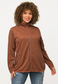 Ulla Popken OPSTAANDE KRAAG RITSZAKKEN - Cardigan - red