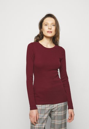 PERFECT FIT CREW - Maglietta a manica lunga - vintage burgundy