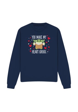 Star Wars, STAR WARS YOU MAKE MY HEART GROGU - Sweatshirt - dark blue