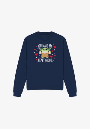Star Wars, STAR WARS YOU MAKE MY HEART GROGU - Sweatshirt - dark blue