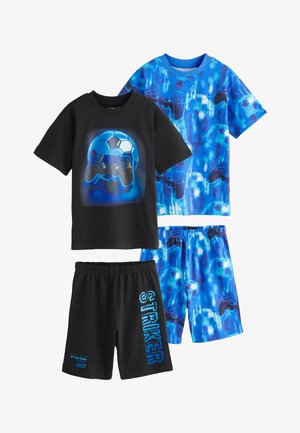 Next, REGULAR FIT - SHORT PYJAMAS 2 PACK SET. - Pyjama - blue black gamer football
