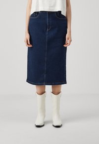 GAP - ARCHIVE BACK MIDI SKIRT FRATER - Denimnederdele - medium wash Miniaturebillede 1