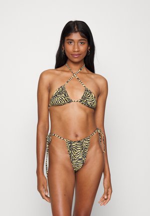 TIGER PRINT TRIANGLE - Bikini - gold