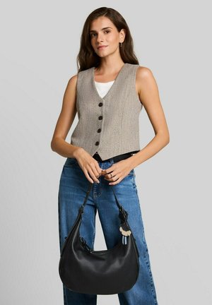 TOM TAILOR, TOM TAILOR BAGS TTARTEMISA M BEUTELTASCHE MIT ANHÄNGER - Handtas - schwarz   black