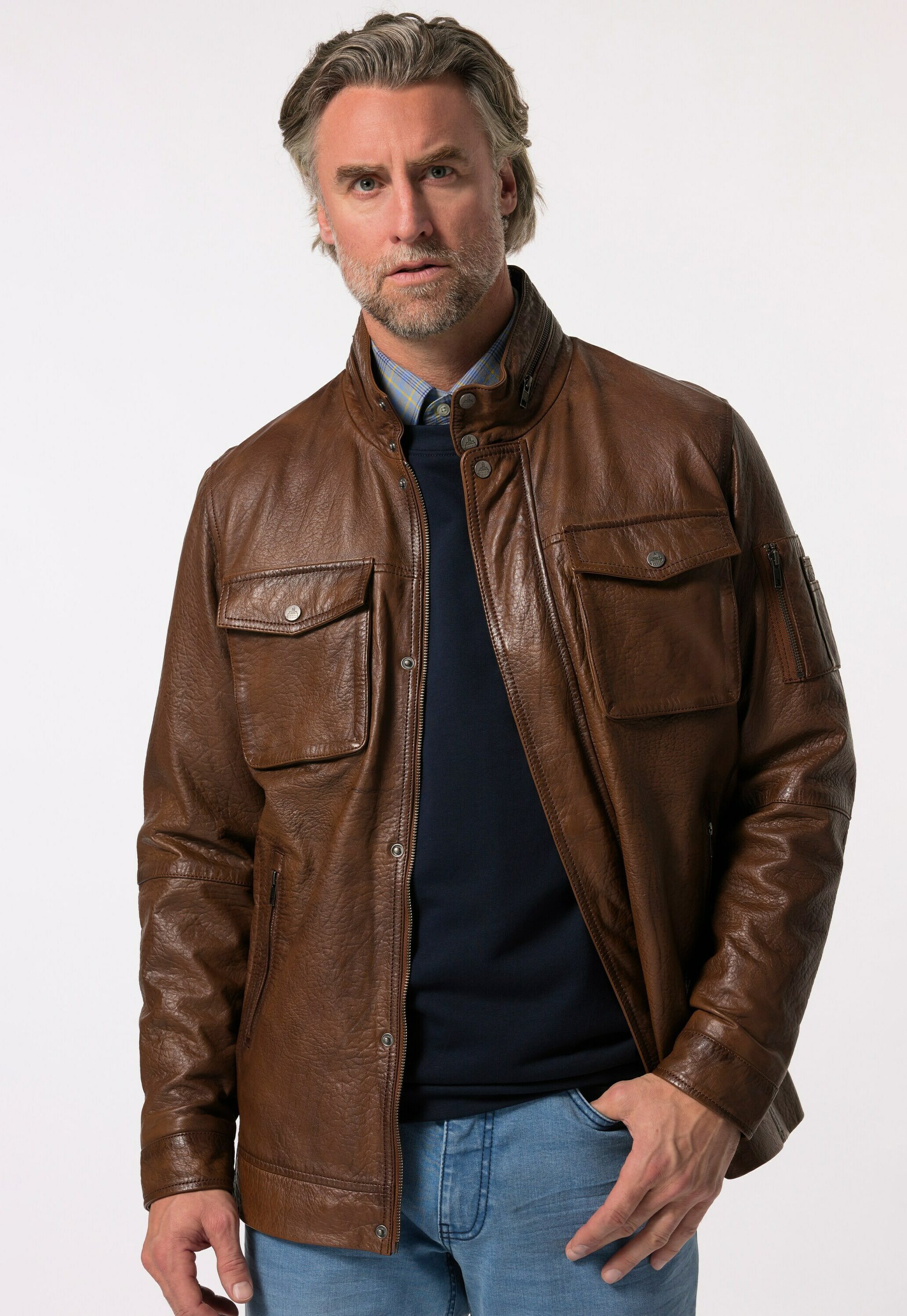 Zalando Solid Lederjacke Herren Lederjacke Monki Monki