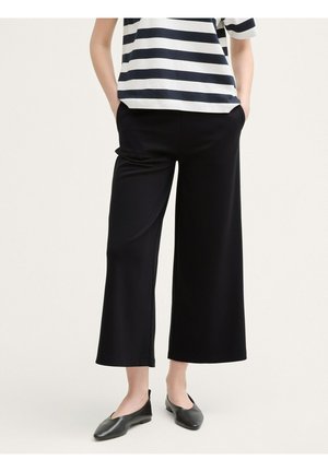 HIGH WAIST CULOTTE - Broek - deep black