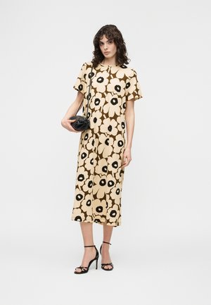 Marimekko PISTEINEN UNIKKO DRESS - Vestido ligero - beige/brown/black