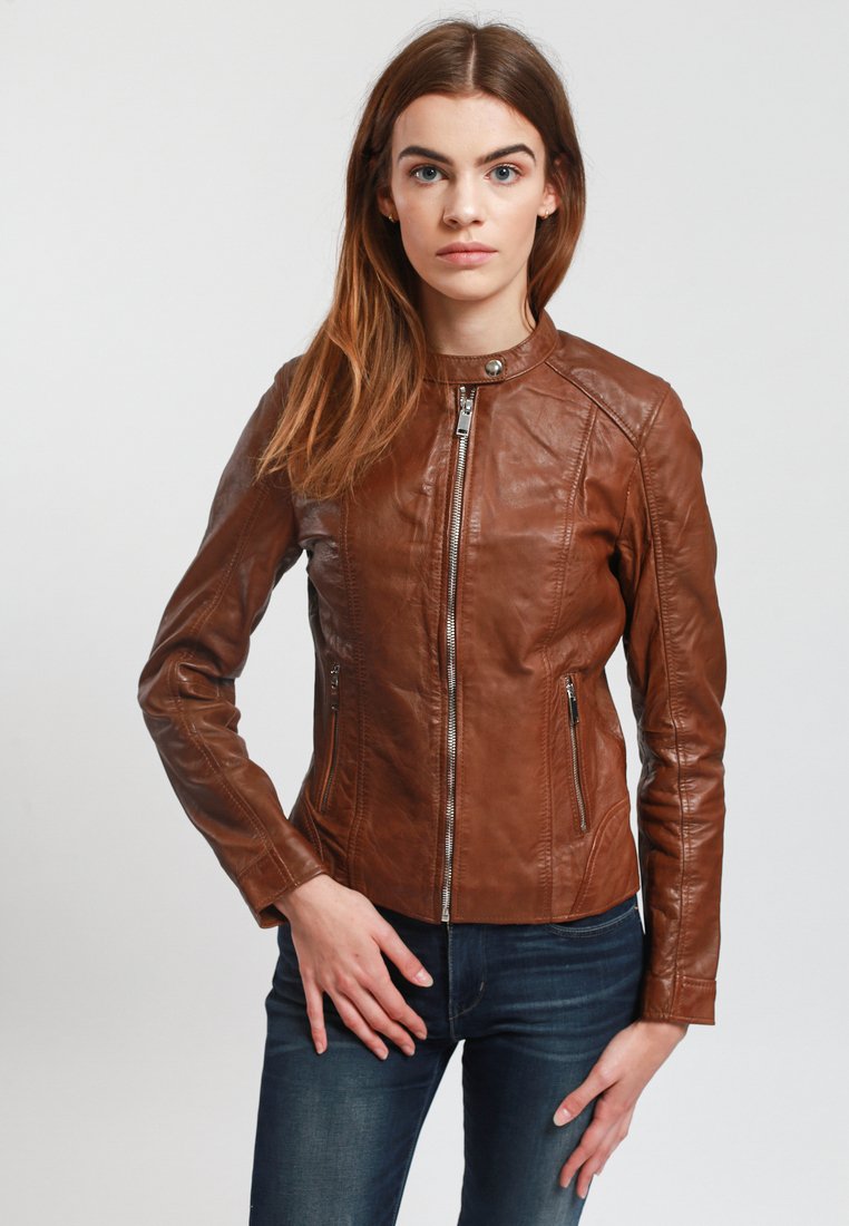 Lee Cooper Leren jas cognac Lee Cooper Leren jas cognac