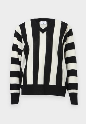 BATWING SWEATER - Svetrík - black/white