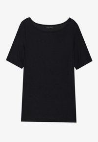 BOATNECK T SHIRT IN MICRO MODAL MIX - T-shirt basic - black