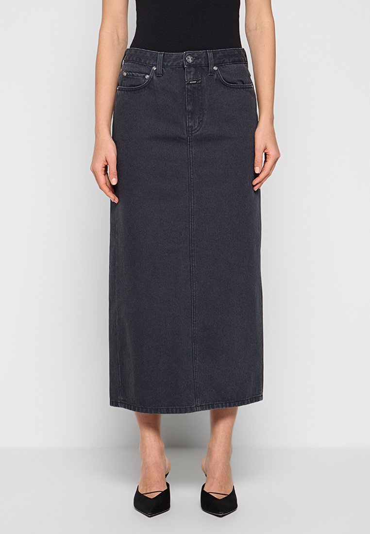 closed Jeansrok grijs