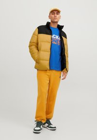 Jack & Jones JJETOBY PUFFER COLLAR - Giacca invernale - honey gold