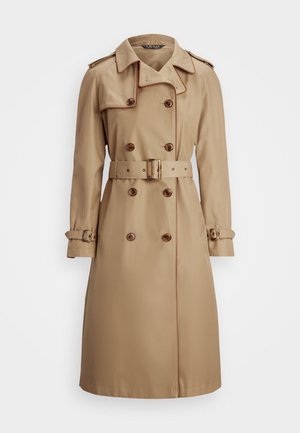 Lauren Ralph Lauren DOUBLE BREASTED COTTON BLEND TRENCH COAT - Trenssi - sand