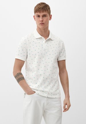 s.Oliver MIT ALLOVER - Poloshirt - weiß