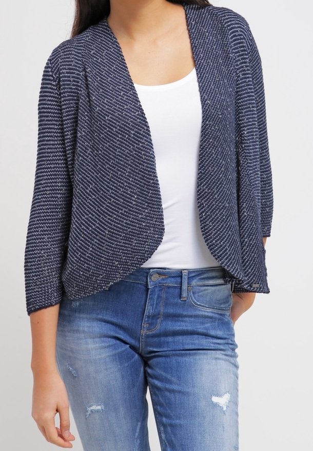 TOM TAILOR Neuletakki - dark blue