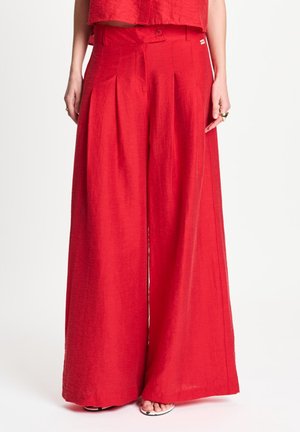 POM Amsterdam, PANTS - BLOOM RED - Broek - red