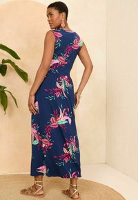 Love & Roses KNOT FRONT SLEEVLESS-REGULAR FIT - Žerzejové šaty - navy blue tropical