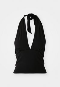SOFT TOUCH HALTERNECK TOP - Toppi - black