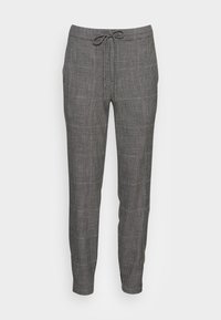 Grijze geruite broek met een tailleband met trekkoord, slim fit ontwerp en lichtgewicht stof met een subtiel ruitpatroon.