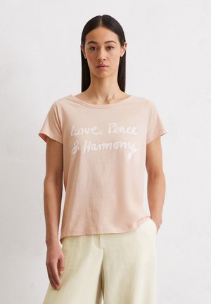REGULAR AUS LEICHTEM SINGLE - T-Shirt print - chalky peach