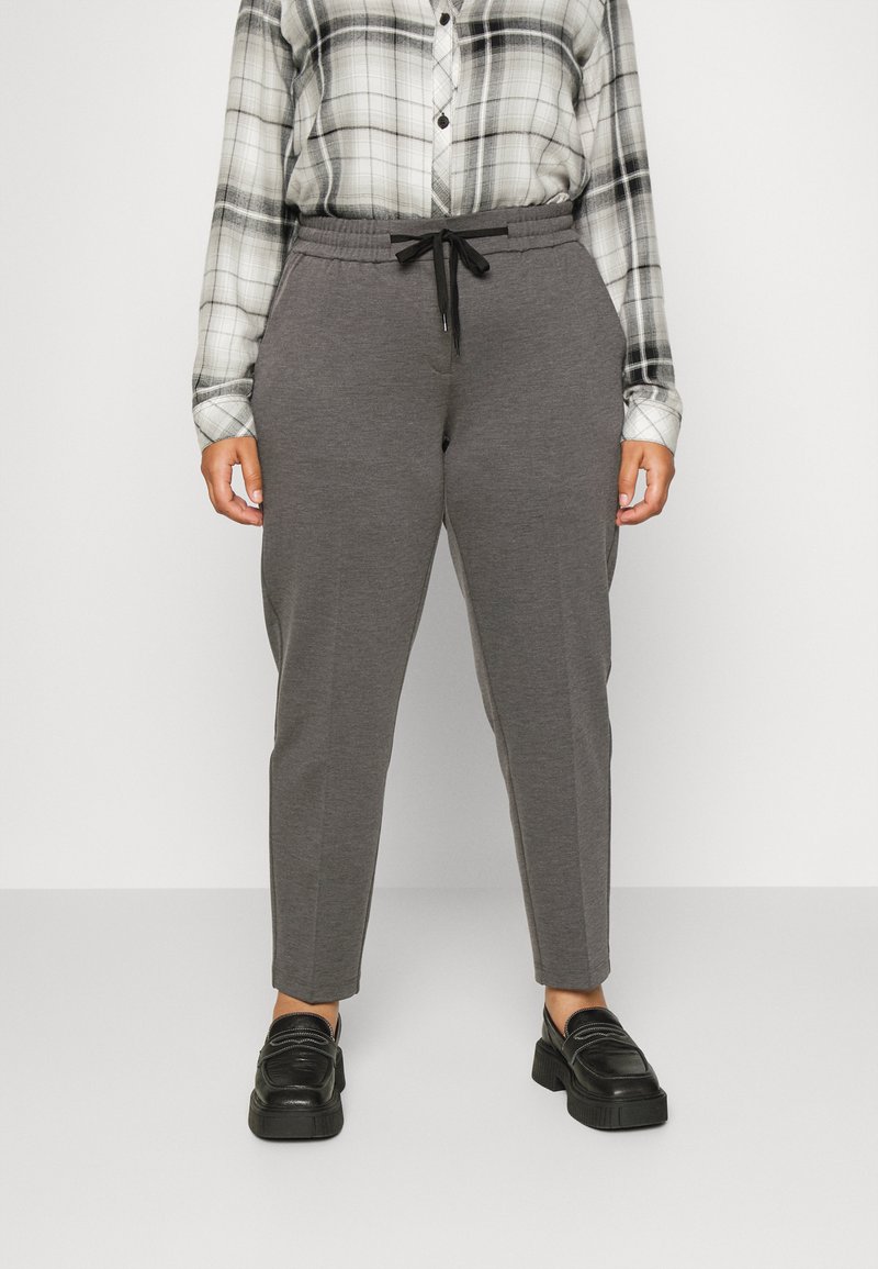 MY TRUE ME TOM TAILOR PANTS WITH ELASTIC WAIST - Tygbyxor - asphalt grey melange