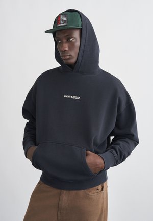 COLNE LOGO HOODIE - Sweat à capuche - vintage black/rough stone