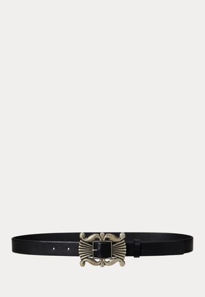 Polo Ralph Lauren DECORATIVE-BUCKLE LEATHER BELT - Opasok - black