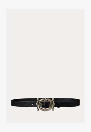 Polo Ralph Lauren DECORATIVE-BUCKLE LEATHER BELT - Opasok - black
