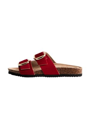 BUCKLED STRAP - Mules - red