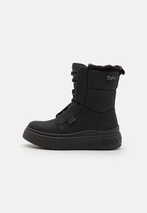 VECTRA LACE UP HI WARM - Platform ankle boots - black