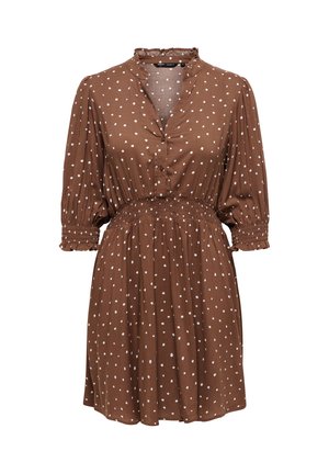ONLY, ONLRAYA MIDI - Košilové šaty - cocoa brown