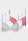 SUNLIGHT 3PACK TSHIRT BRA - Liemenėlė su besiūliais kaušeliais - pink/grey/white