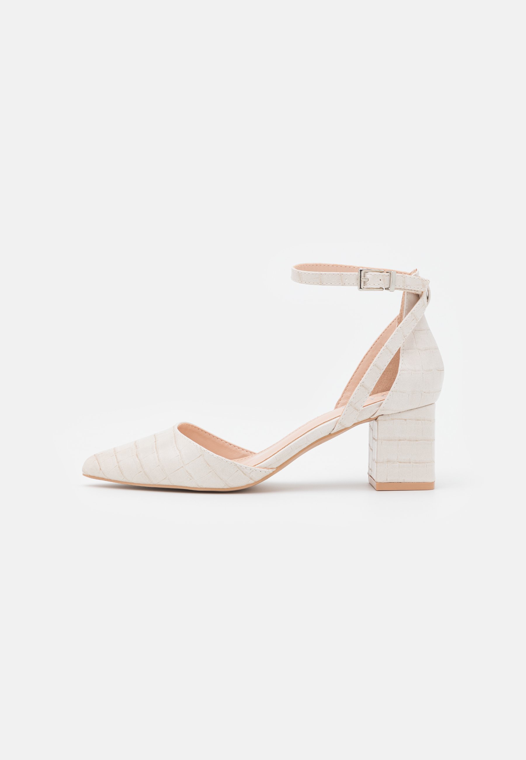 Beige high heels