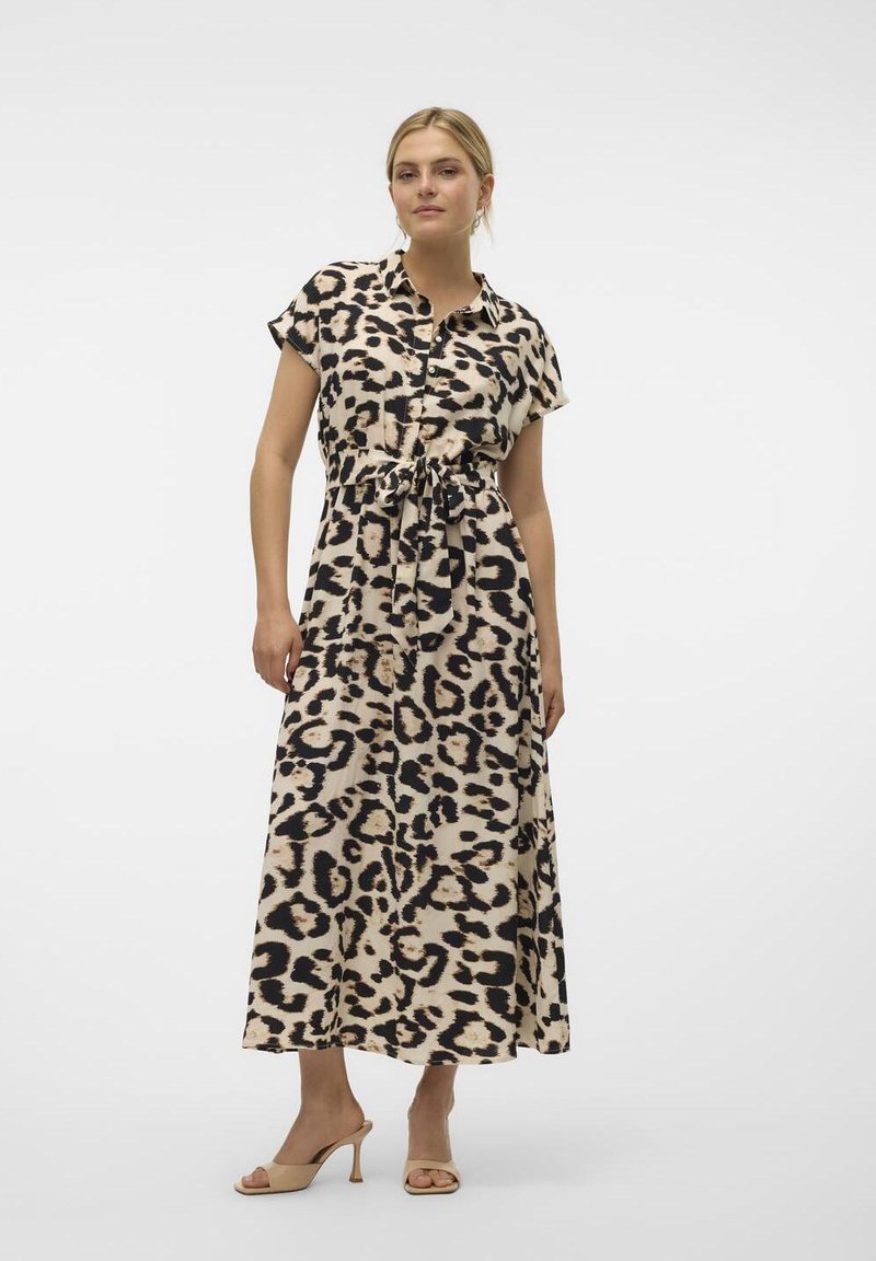 Vero Moda VMNEWHALLIE TIE DRESS - Marškininė suknelė - birch