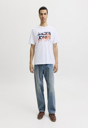 Jack & Jones, LUKE 5 PACK - Nyomott mintás póló - white/black/dark blue