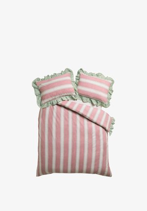 Next, SET UNISEX - Sengetøj - pink green stripe