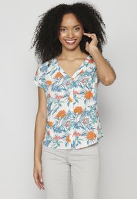 Koroshi SHORT SLEEVE PLEAS  - Pusero - Blanco