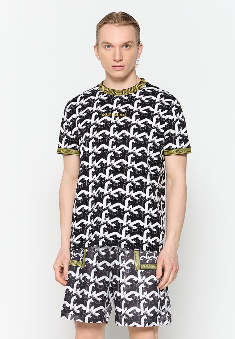 carlo colucci T-shirt print zwart