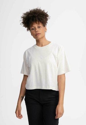 MELA CROPPED DESNA - T-Shirt basic - cream melange