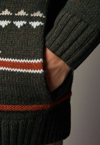 Next REGULAR FIT PATTERN SHAWL - Neuletakki - green navajo style