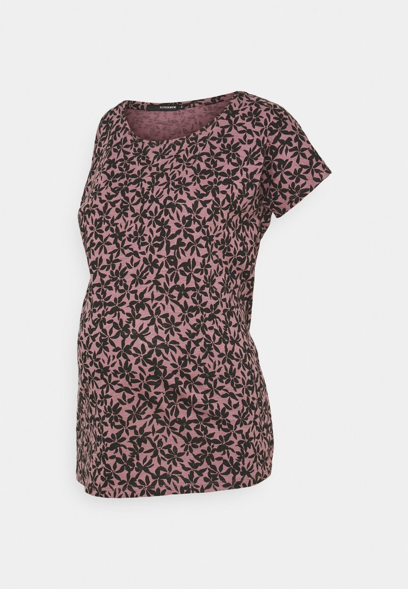 Supermom T-shirt print roze