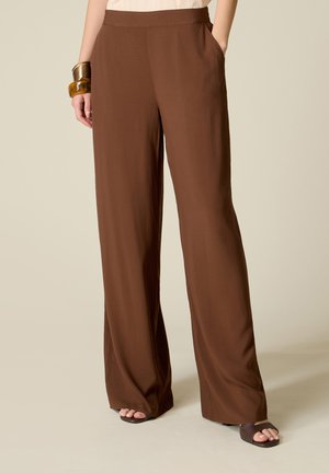 Oltre, PANTALONI PALAZZO - Stoffhose - marrone