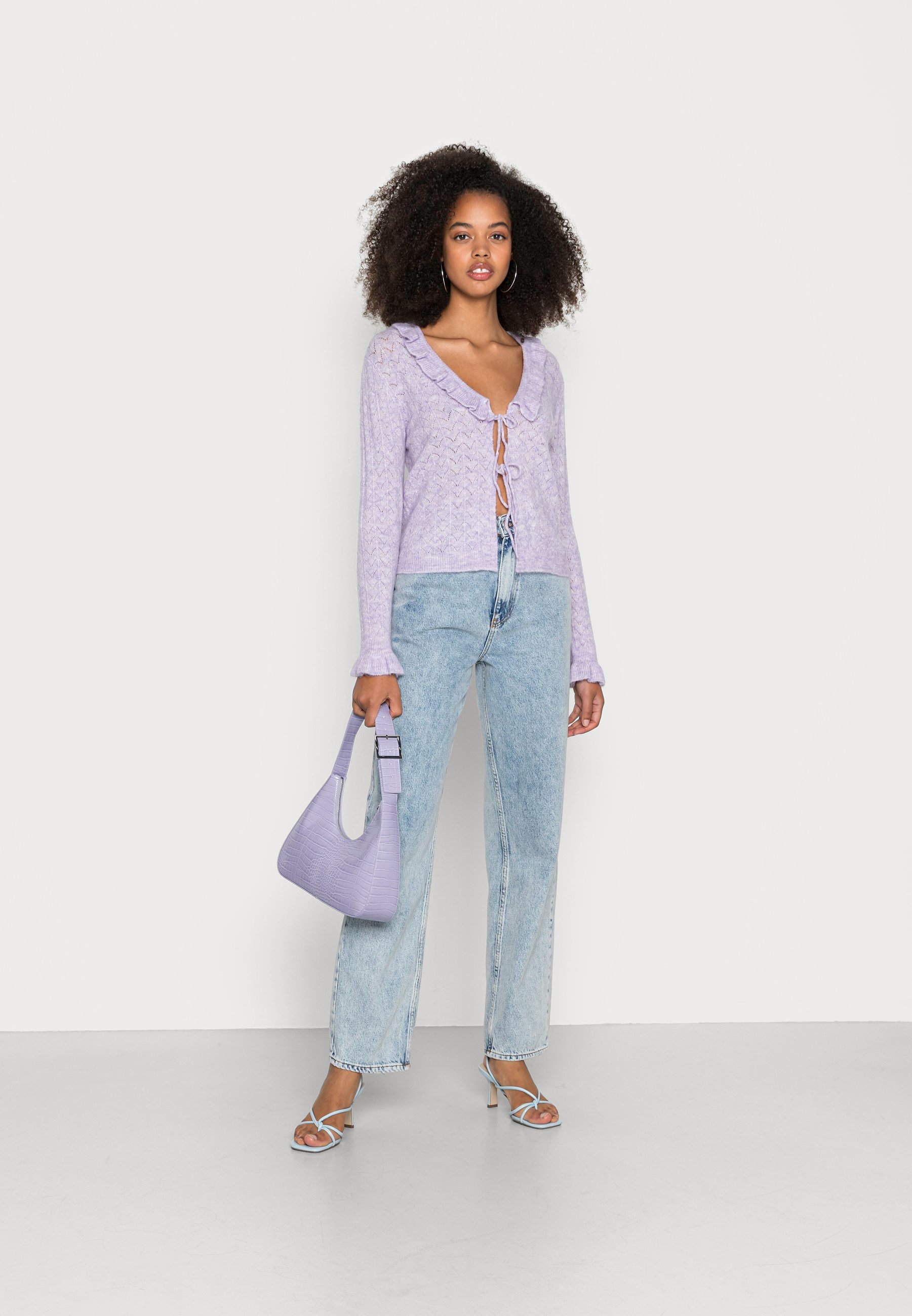 b.young MARTINE FRILL CARDIGAN 