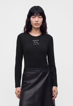 Karl Lagerfeld Jeans, EXCLUSIVE - Блуза с дълги ръкави - black