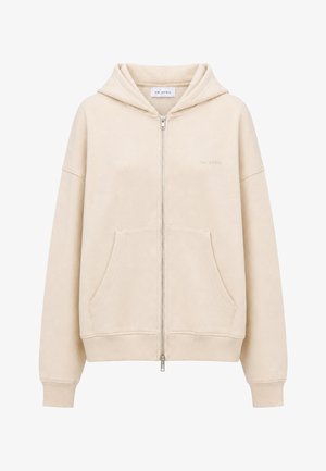 OH APRIL, BF ZIP HOODIE FLOWER - Zip-up sweatshirt - beige