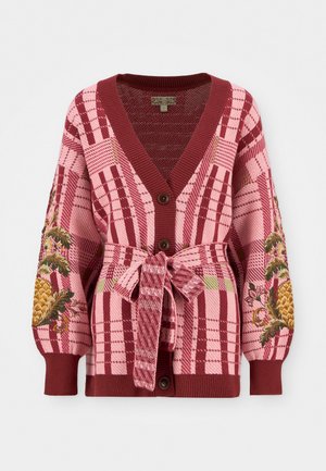 Barbour BARBOUR FARM RIO LUISA EMBROIDERED CARDIGAN - Casaco de malha - pink