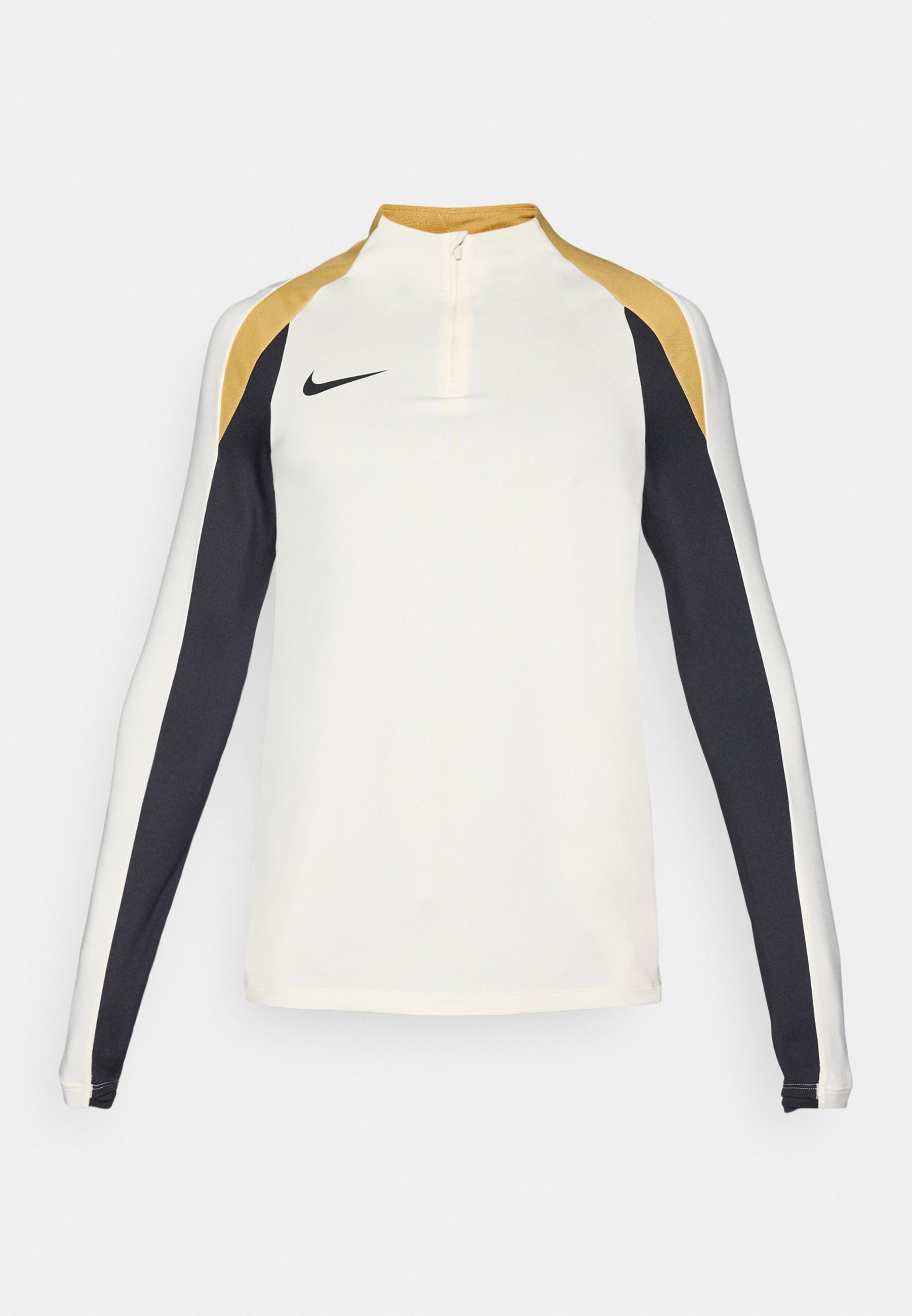 white and gold nike top