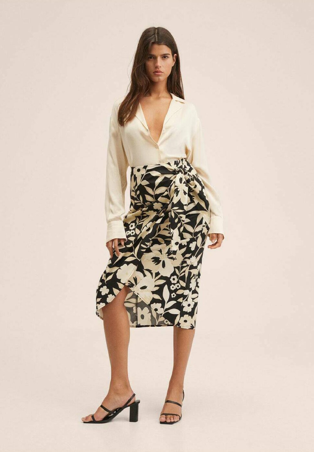 Mango MARGA L - Gonna a portafoglio - zwart/nero - Zalando.it