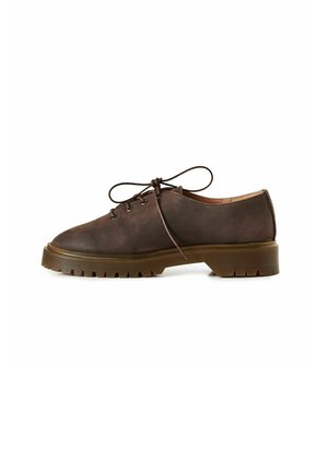 LONDON - Nauhakengät - brown waxed