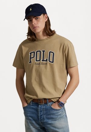 Polo Ralph Lauren CUSTOM SLIM FIT LOGO JERSEY T-SHIRT - T-shirts print - beige